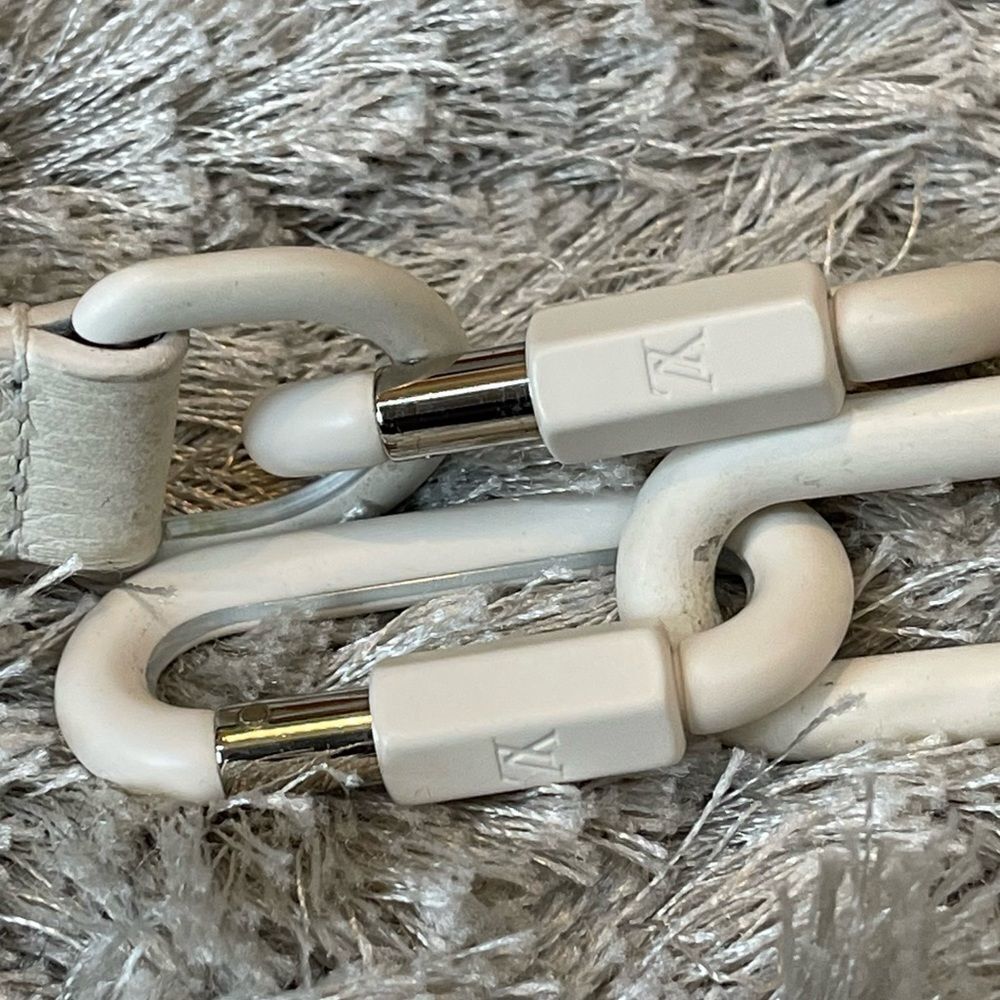 Louis Vuitton Virgil Abloh Crossbody Matte White Soft Trunk w/ Chain M53287 SS19 - Picture 14 of 15